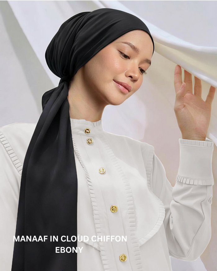 Cloud Chiffon Shawl – Ebony